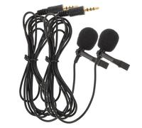 HIAKDOFT 2pcs High Sensitivity Lapel Microphone Mini Condenser Mic for Live Streaming Interviews Lectures with Interference Clear Audio Aps Material for Vlog and Game Voice Recording