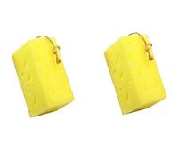 HIAKDOFT 2Pcs Honeycomb Car Wash Sponge for Tire Cleaning Multi-Surface Use High-Density Absorbent with Anti-Abrasion Soft Material Easy-Grip Sponges for Car Kitchen Bathroom Cleaning Tasks