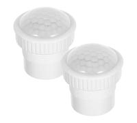 HIAKDOFT 2pcs Human Detection Sensor Light Shades Plastic Housing with Openhole Design for Outdoor Security Lighting Precise Motion Sensing Weather Resistant Easy Installation for Closet