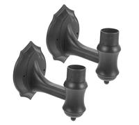 HIAKDOFT 2pcs Industrial Plastic Wall Lamp Holders Solar Light Fixture Bases for Hallway Lawn Outdoor Wall Sconces Replacement Mount Brackets