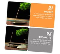 HIAKDOFT 2pcs Japanese Incense Holder Shape Alloy Burners for Aromatherapy Relaxation Compact Elegant Censers in Antique Bronze and Silver for Home Office Meditation