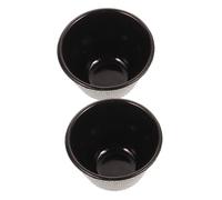 HIAKDOFT 2pcs Japanese Style Cast Iron Tea Cups Retro Vintage Kung Fu Teaware for Home Office Tea House with Solid Bottom and Safe Rounded Edges