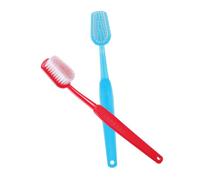 HIAKDOFT 2pcs Large Mouth Toothbrush Prop Oversized Photo Booth Decoration for Parties and Outdoor Events Easy Clean Surface Creative Social Media and Birthday Celebration Accessory