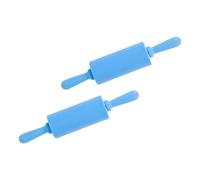 HIAKDOFT 2pcs Lightweight Non Stick Rolling Pins for DIY Baking Tools Colorful Dough Rollers for Clay Pastry Crafting Childrens Play Kitchen Accessories