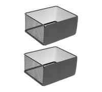 HIAKDOFT 2pcs Magnetic Fridge Storage Shelf Heavy Duty Magnetic Basket for Refrigerator Kitchen Spice Rack Organizer Black
