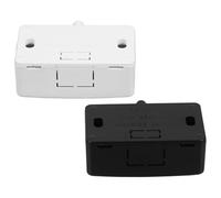 HIAKDOFT 2pcs Mechanical Wardrobe Touch Switch for Cabinet LED Light Control, Door Activated Closet and Pantry Light Switches, Black and White Set for Home Storage Lighting