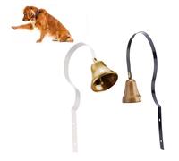 HIAKDOFT 2pcs Metal Dog Training Doorbell for Potty Housetraining Black White Bells for Communication and Habit Development