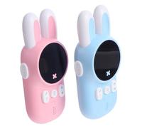 HIAKDOFT 2pcs Mini Wireless Walkie Talkies for Cartoon Rabbit Two-way Radios with Built Flashlight Range Easy Operation for Boys and Outdoor Communication