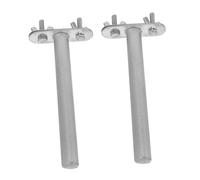HIAKDOFT 2pcs Pet Bird Beak Grinding Stick Play Bird Stands Stand Play Gym Parrot Perch for Conure Stainless Steel Silver