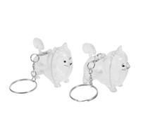 HIAKDOFT 2pcs Pet Hair Keepsake Keychain for Dog Cat Hair Memorial Storage Box to Preserve Cherished Memories Elegant Design for Emotional Connection and Giving