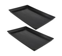 HIAKDOFT 2pcs Plastic Pet Cage Tray Replacement Flat Base 43x32x2.5cm, Thickened Dog Crate and Rabbit Cage Bottom Pan for Small Animals