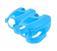 HIAKDOFT 2pcs Plastic Pigeon Injection Holders with Hollow Design for Easy Feeding and Medication Reusable Bird Cage Accessories for Pigeon Care and Collar Application Blue