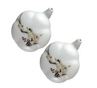 HIAKDOFT 2pcs Porcelain Water Dropper for Calligraphy Ink Grinding Hand Painted Plum Blossom Design Water Control for Chinese Painting and Writing Culture Enthusiasts