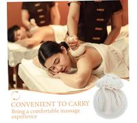 HIAKDOFT 2Pcs Portable Chinese Moxa Balls Heat Compress Bag for Massage and Acupressure Soft Herbal Spa Therapy Pouches for Body Relief Compact Travel-Friendly Wellness