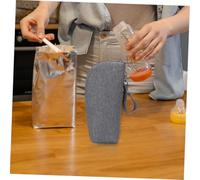HIAKDOFT 2pcs Portable Insulated Milk Bottle Bags with Handle Oxford Cloth Food Bottle Carrier Organizer for Outings Travel Cooler Storage Gray