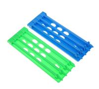 HIAKDOFT 2pcs Poultry Ring Holder for Pigeons Multi-hole Plastic Frame, Blue and Green, Designed for Breeding and Poultry Operations Management, Providing Storage Space and Keeping