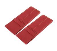 HIAKDOFT 2pcs Pu Leather Pen Sleeve Set Vintage Wine Red Nurse Pen Organizer Leak-Proof Small Office Pencil Pouch Reusable Pocket Protector for Artists and Students