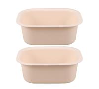 HIAKDOFT 2pcs Rectangular Wash Basin Thick Plastic Non Slip Changing Table Basin for Face Washing and Bath Diaper Table Accessory