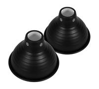 HIAKDOFT 2pcs Reptile Heat Lamp Holder with Reflective Dome Shade for Terrarium Heater Lamps Guard Heat Resistant Cover for Reptile Habitats