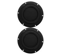 HIAKDOFT 2pcs Round Bass Diaphragm Plate Rubber Woofer Replacement for DIY Subwoofer Repair Passive Radiator Speaker Membrane with Screws for Enhanced Low-frequency Sound