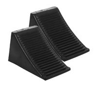 HIAKDOFT 2pcs Rubber Wheel Chocks for Car Rv Trailer Motorcycle Heavy Duty Tire Stabilizer Chock Blocks for Travel Trailer Camping