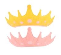 HIAKDOFT 2pcs Shampoo Cap Shower Visor for Ear Protection Bathing Hat Soft Comfortable Splashproof Design Yellow Pink