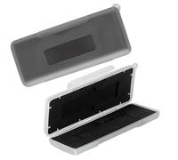 HIAKDOFT 2pcs Shockproof Hard Drive Case PP Protective Box with Foam Lining Buckle Closure Dual SSD Storage Water Resistant Design for Reliable Data Protection and Portable Computer