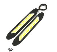 HIAKDOFT 2PCS Silicone LED Car Daytime Running Light Strip Dual-color Turn Signal Function Superbright Low Power Consumption Vibration Resistant Fit for Enhanced Safety in Rainy and Foggy