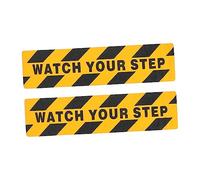 HIAKDOFT 2pcs Slip Warning Tape Pet Safety Stickers Watch Your Step Floor Decals for Stairs Steps Wet Floor Marking Non Slip Slippery Surface Caution Sign