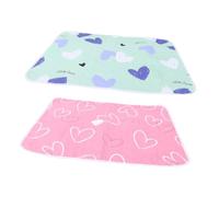 HIAKDOFT 2pcs Small Animal Bedding Cage Liners for Rabbits and Guinea Pigs, Washable and Waterproof Fabric Pet Urine Pads, Reusable Soft Sleeping Mat for Small Animal Habitats, 70x90cm