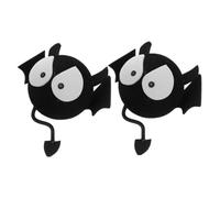 HIAKDOFT 2pcs Small Devil Bat Car Roof Antenna Decoration Cute Cartoon Vehicle Exterior Accessories Spooky Car Antenna Topper Halloween Ornament