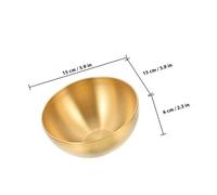 HIAKDOFT 2pcs Stainless Steel Kitchen Salad Bowls Korean Style Single Fruit Snack Mixing Noodle Vegetable Bowls for Home Party Restaurant Use