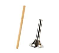 HIAKDOFT 2pcs Stainless Steel Sausage Stuffer Kit for Homemade Sausage Making Meat Filler Tubes Compatible with Ground Beef Pork Turkey Easy to Clean Kitchen Tool