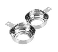 HIAKDOFT 2pcs Stainless Steel Wide Mouth Funnels with Stable Square Base for Kitchen Use Canning Funnel for Filling Bottles Jars Liquids Oil Drip Jam and Solid Ingredients
