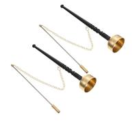 HIAKDOFT 2pcs Temple Copper Bell for Meditation and Prayers Wear-resistant Yin Qing Percussion Instruments with Fine Craftsmanship Suitable for Family Ancestral Temple Rituals Yoga and