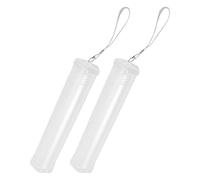 HIAKDOFT 2pcs Transparent Extendable Pen Holder Portable Pencil Storage Case for Art Supplies Clear Multi-Function Plastic Brush Organizer Lightweight School Pencil Box