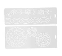 HIAKDOFT 2pcs Transparent Plastic Cross Stitch Quilting Templates for Patchwork Embroidery Reusable Accurate Stitching Guides Suitable for Beginners and Experienced