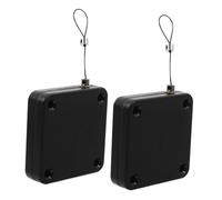 HIAKDOFT 2pcs Wall Mount Automatic Door Closers Silent Self-Closing with Iron Pull Cord No Drilling Needed for Bathroom Bedroom Interior Doors Quiet Operation