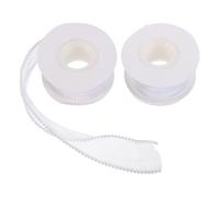 HIAKDOFT 2pcs White Fishtail Sheer Ribbon with Faux Pearl Edge 4cm x 5 Yards Floral Ribbon for Wedding Bouquet Wrapping DIY Craft Party Decoration