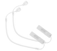 HIAKDOFT 2pcs White Signature Pen Lanyard 25cm Retractable Spring Rope and Clip Holder, Anti-Lost Stylus Pen Leash for Touchscreen Tablets and Journals