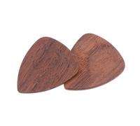 HIAKDOFT 2Pcs Wood Guitar Picks Compact Plectrums for Electric Folk Classical Guitars with Bright Sound and Comfortable Strumming