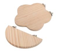 HIAKDOFT 2pcs Wooden Parrot Perch Stand Flat Platform Pet Bird Accessories Cage Wood Platforms for Small Parrots Budgies Cockatiels Indoor Cage Use