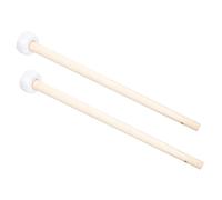 HIAKDOFT 2pcs Wooden Rubber-head Gong Mallets Wood Handle Small Size Percussion Accessories for Gong Playing and Music Performance