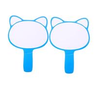 HIAKDOFT 2Pcs Writable Scoreboards PVC Single Sided Scoring Boards Blue Cat Design Whiteboards for Voting Auctions Judges with Smooth Edges and Easy Wipe Surface