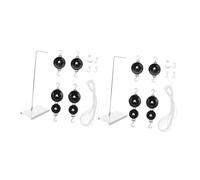 HIAKDOFT 2sets Pulley Block Mechanics Experiment Kit with Brackets and Ropes for Classroom Physics Demonstration Includes Single and Double Pulleys for Science Experiments