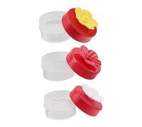 HIAKDOFT 3 Pcs Handheld Hummingbird Feeder with Bright Floral Design Durable Plastic Easy to Assemble and Clean for Attracting Wild Birds Garden and Outdoor Spaces