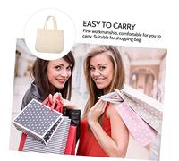 HIAKDOFT 3 Pcs Large Capacity Canvas Tote Bags Foldable Shopping Handbags for Grocery Beach Travel Casual Pouch with Easy Care Multipurpose Storage Bags for School and Outdoor Use
