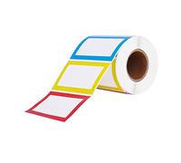 HIAKDOFT 300Pcs Self Adhesive Blank Labels for Home Office School Writable Name and Price Stickers Classification Marker Tags for Organization and Document Marking