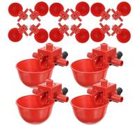 HIAKDOFT 30PCS Adjustable Poultry Watering Cups Automatic Drinking Fountain for Chickens Pigeons Birds Abs Water Dispenser for Farm and Home Use Random Color