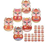 HIAKDOFT 30pcs Chinese Red Envelopes Dragon Pattern Traditional Lunar Year Money Packets Versatile Bags for Wedding Festival Giving